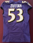 Jeremy Zuttah Baltimore Ravens Nfl Authentic Game Used worn Jersey  rutgers 