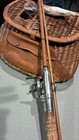 Antique Vintage Fishing Creel Basket Collectible Mancave Cabin Decor Trout Old