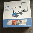 Magnipros Led Adjustable Magnifying Table Lamp Desk Light  White Blue