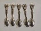 5 Gish Collectible Pewter Spoons Anniversary Vintage Souvenir Lot Of 5 Spoons