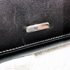 Gucci Leather Key Holder In Black With Silver-tone Logo Plate