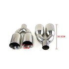 Quad 4  Out Chrome Exhaust Tip Staggered L r Pair 2 5  Inlet Dual Wall Angle Cut