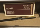 Parker Arrow Fountain Pen Black  With Gold Trim  Box Included 