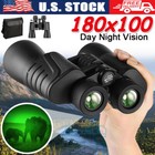 180x100 Day night Vision Binoculars Goggles Zoom Telescope Hunting  free Case