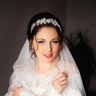 Wedding Headband Crystal Bridal Headdress Flower Design Headpiece For Women     