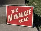 Milwaukee Road Milw Caboose Diesel Locomotive Train Logo Sign Railroad