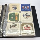 Vintage 120 Beer Coasters Binder Collection Lot Worldwide Bar Pub Decor Ephemera
