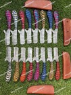 Lot Of 20 8 Inch Handmade Damascus Steel Bull Cutter Skinner Hunting campinh W s