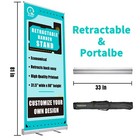 Custom Retractable Banner Stand For Business  Roll Up Banner Holder  33  X80 