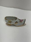 Lot 3 Vintage Limoges France Porcelain Shoe Mini Clog Rose Gold Courting Couple