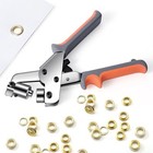 Grommet Hand Press Kit Handheld Hole Punch Pliers 3 8  500pcs Grommets Eyelets