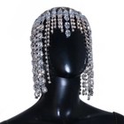 Luxury Crystal Rhinestones Tassel Hair Chain Bridal Headpiece Jewelry For Women