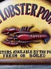 Vintage Wooden 3d Lobster Sign Framed - Seafood Diner Kitchen Beach House 22x14