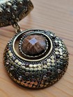 Bohemian Gb Gold-tone Rhinestone Scarf Ring Pendant - Jewelry Neck Scarves