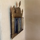 Very Large Vintage Mexican Catholic Virgin Mary Handcrafted Retablo