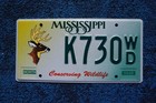 Mississippi Deer Wildlife License Plate -  hipping Under A Buck