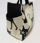 Cat Pattern Side Pocket Tote Bag