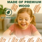 24 Wooden Train Track Connectors  Real Wood Railway Adapters  Compatible Thomas
