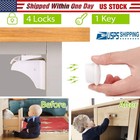 4pcs Magnetic Cabinet Locks Child Safety Drawer Locks Adhesive Baby Proof Cabine