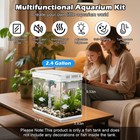 Smart Aquarium Fish Tank With Silent Water Pump 2 4 Gallon Small Aquarium New