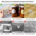 Embossed Gold Foil Stickers  100 Pcs Gold Heart-love Envelope Seal