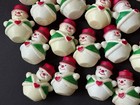 Lot Vintage Christmas Plastic  snowman Light Covers Santa Pinecones Personalize 
