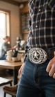 New Men Silver Metal Belt Buckle Western Fashion Cowboy Texas State Lone Star Tx