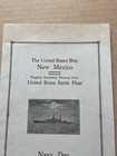 1927 Uss New Mexico Bb-40 Program Navy Day Battleship Division 4 Battle Fleet