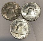 1961 D Franklin Half Dollar  90  Silver  Ms  Bell Lines