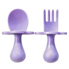 Grabease  Ergonomic Utensils Fork   Spoon Set With To-go Pouch