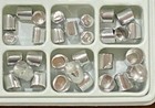Dental Aluminum Shell Temporary Crowns Starter Kit - Asstd Sizes  1-20  100 Pcs 