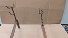 Antique Wrought Iron Hearth Trivets Fireplace Kettle Pot Stands Primitive