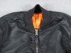 Alpha Industries Jacket Mens Small Black Ma1 Flight Bomber Reversible