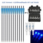 20 Inch Carbon Crossbow Bolts Crossbow Arrows Od8 8 Half Moon Nocks Or Access