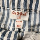 Cat   Jack Girl s Size Medium  8  Adjustable Waist Shorts Blue white Stripe