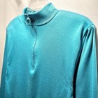 Vintage Vtol Womens Turquoise Blue Quarter-zip Mock Neck Pullover Size Small
