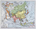 1900 Meyers Map Asia China Japan Korea India Arabia Nepal Tibet Vietnam Mongolia