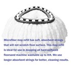 Spin Mop Replacement Head 4 Pcs Mop Refill Triangle Swivel Mops Microfiber