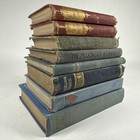 Antique Book Lot Of 8 Hardcover Staging Classics Decor Worn Stack