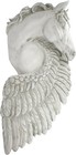 Wings Of Fury Pegasus Horse Wall Sculpture Classic Elegant Art Stone Decor