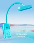 Clip On Book Light  Rechargeable Reading Lamp  1000mah Battery  Misty Blue