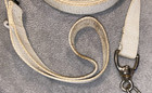 White 25  Flat Cotton Lunge Line With Chain   Loop Handle