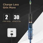 Whitening Electric Toothbrush Rechargeable Usb Powerful Waterproof 4 Heads