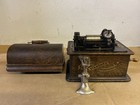 1903 Edison Standard Model Phonograph With Oak Case  Reproducer   Carrier Arms