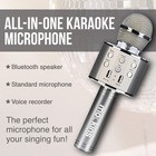 Mockins Silver Bluetooth Karaoke Microphone For Kids With Built In