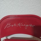 Bob Bobby Knight Signed Red Folding Chair Schwartz Coa Hoosiers Indiana