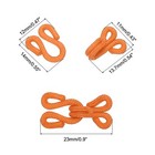 Sewing Hooks And Eye  30pcs - Polyester Covered  orange  23mm Length 