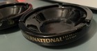 2x Vintage International Hotel Casino Ashtray Glass Las Vegas Black
