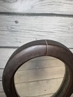 Antique Oval Wood Shaving Mirror Primitive 15    Primitive