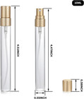 20pcs 10ml Empty Clear Glass Mist Spray Bottle Refillable Mini Perfume Atomizer